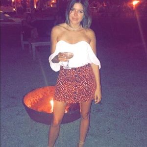 Floral velvet skirt, worn once!